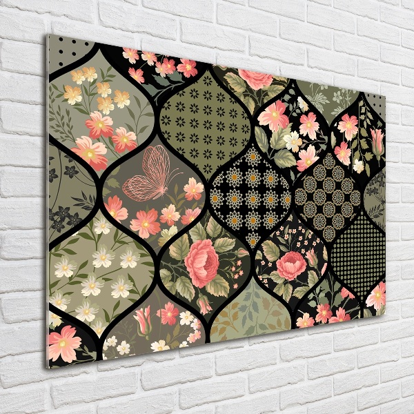 Foto en metacrilato horizontal Patrón floral