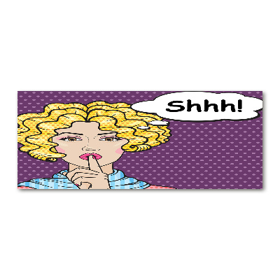 Cuadro acrílico horizontal Mujer de cómic