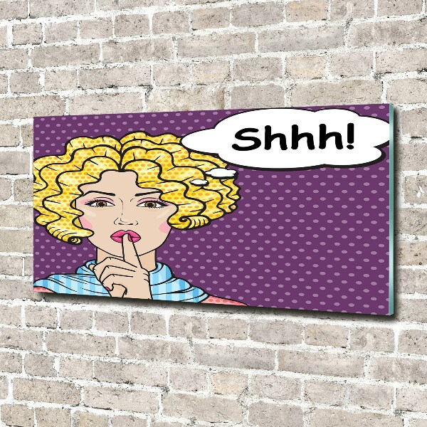 Cuadro acrílico horizontal Mujer de cómic