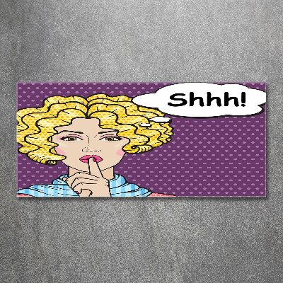 Cuadro acrílico horizontal Mujer de cómic