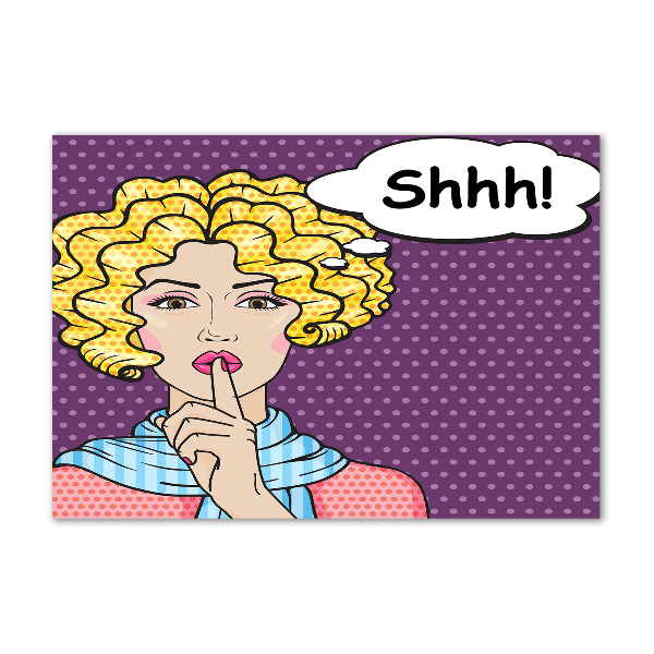 Cuadro acrílico horizontal Mujer de cómic