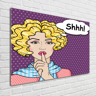 Cuadro acrílico horizontal Mujer de cómic