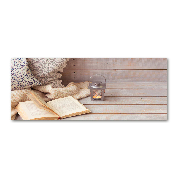 Cuadro acrílico horizontal Relajarse con un libro