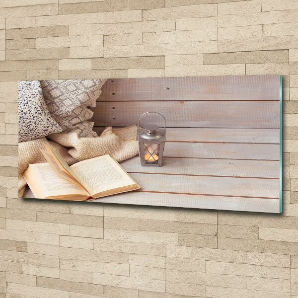 Cuadro acrílico horizontal Relajarse con un libro
