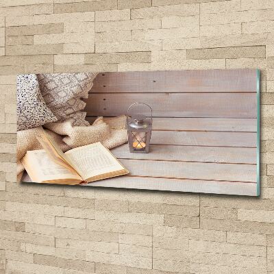 Cuadro acrílico horizontal Relajarse con un libro