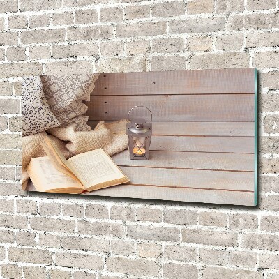 Cuadro acrílico horizontal Relajarse con un libro