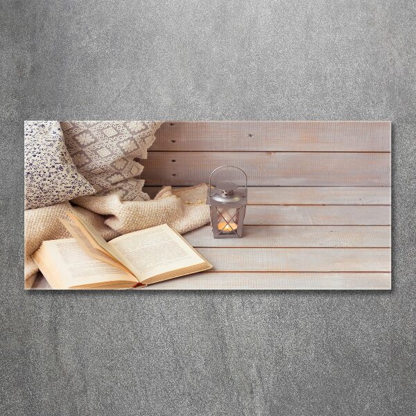 Cuadro acrílico horizontal Relajarse con un libro