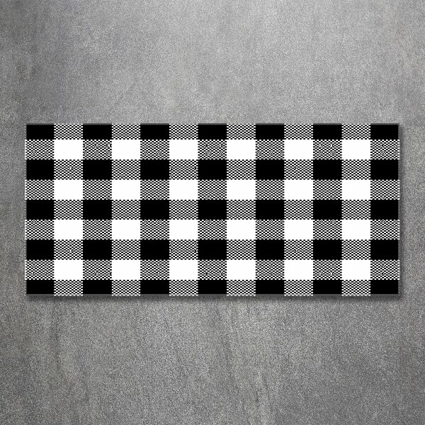 Foto obraz akryl Czarno-biała krata