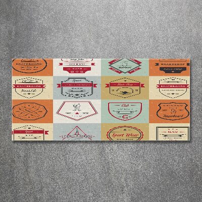 Pintura en acrílico horizontal Señales de patineta