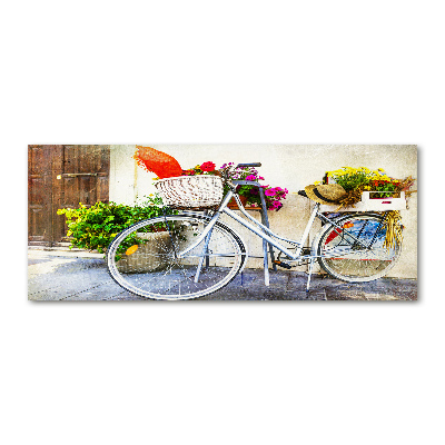 Cuadro acrílico horizontal Bicicleta blanca