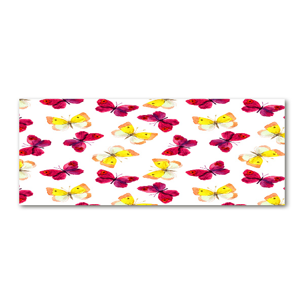 Cuadro metacrilato horizontal Mariposas y flores