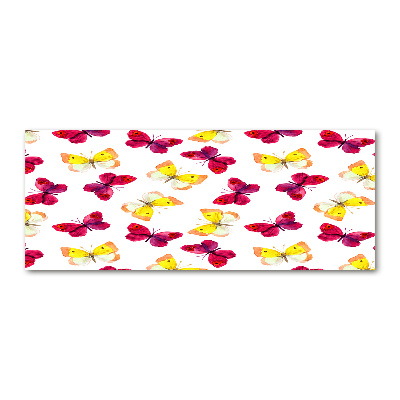 Cuadro metacrilato horizontal Mariposas y flores