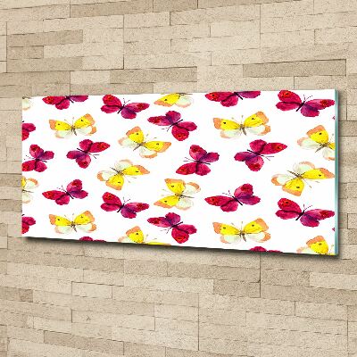 Cuadro metacrilato horizontal Mariposas y flores
