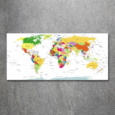 Foto en metacrilato horizontal Mapa del mundo