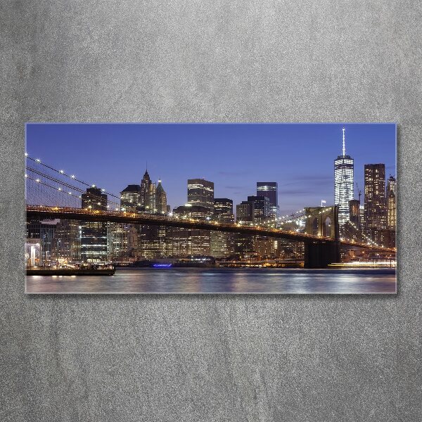 Cuadro metacrilato horizontal Manhattan de noche