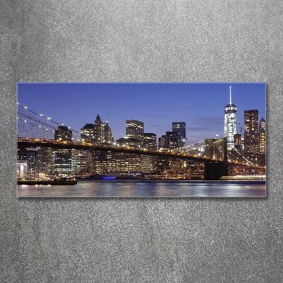 Cuadro metacrilato horizontal Manhattan de noche