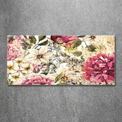 Cuadro metacrilato horizontal Patrón floral