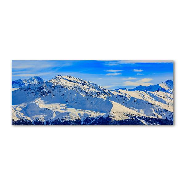 Cuadro metacrilato horizontal Los Alpes en invierno