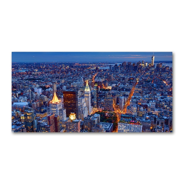 Cuadro acrílico horizontal Manhattan de noche