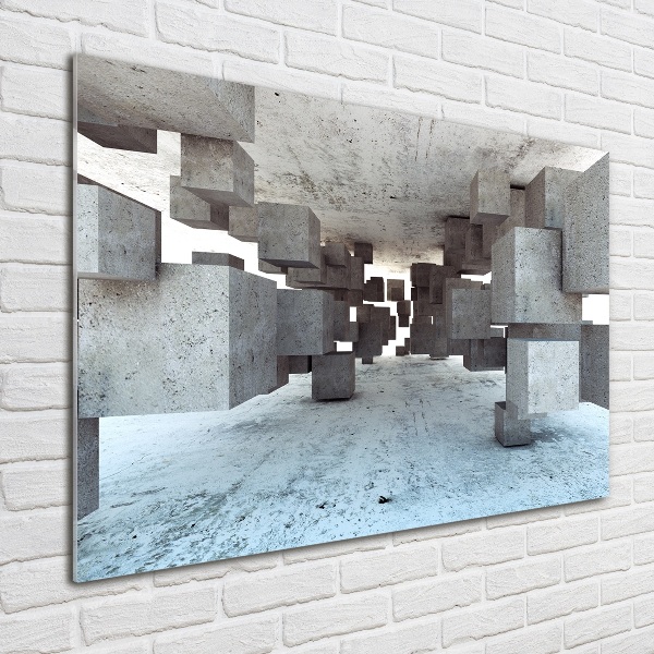 Cuadro metacrilato horizontal Cubos de hormigón