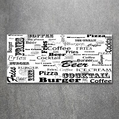 Foto en metacrilato horizontal Menú del restaurante