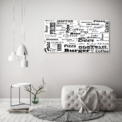 Foto en metacrilato horizontal Menú del restaurante