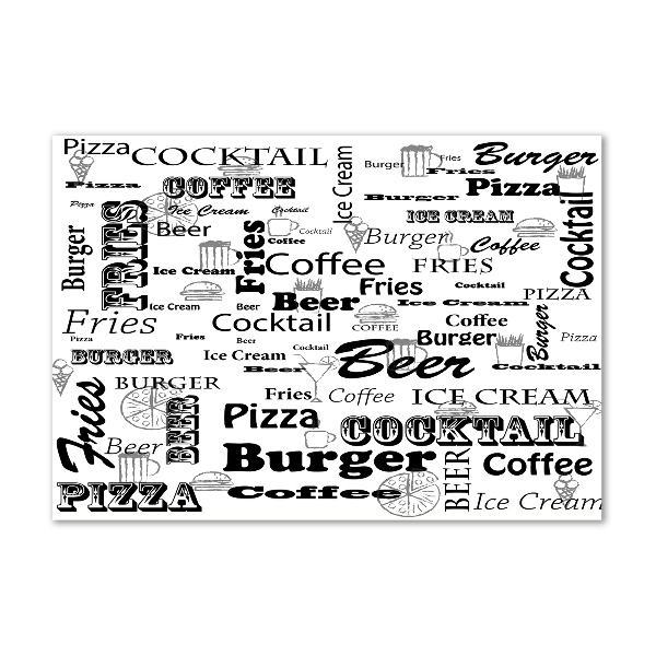 Foto en metacrilato horizontal Menú del restaurante