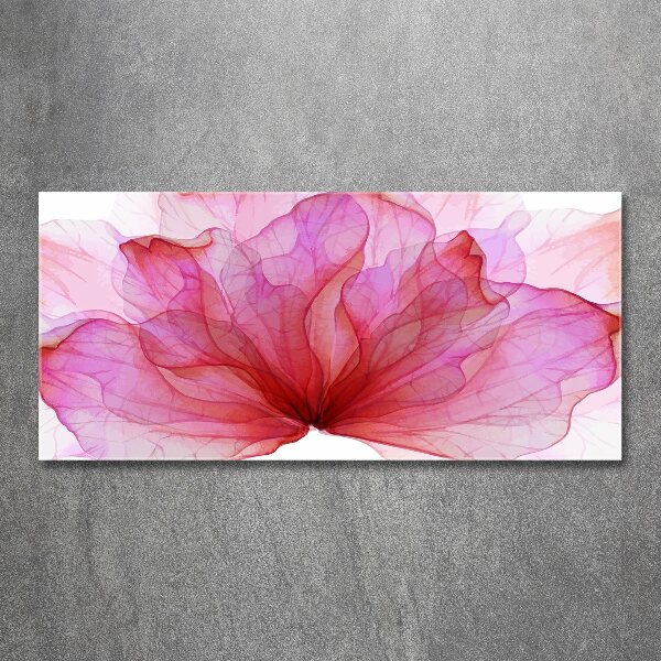 Cuadro acrílico horizontal Flor rosa