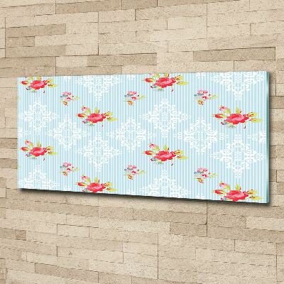 Cuadro metacrilato horizontal Rosas y adornos