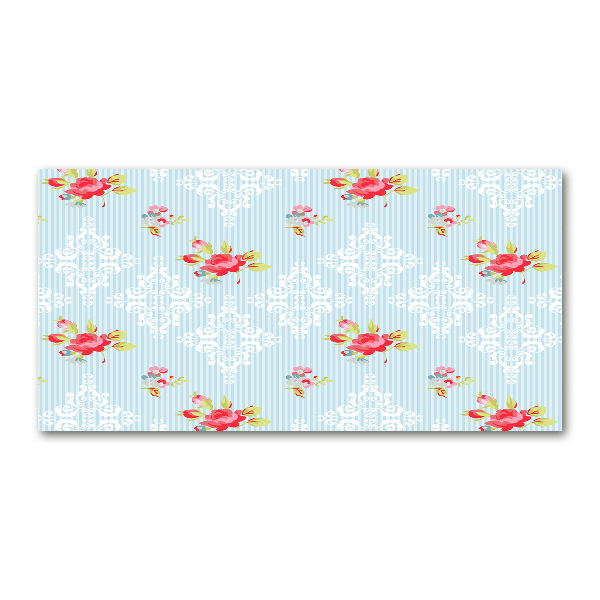 Cuadro metacrilato horizontal Rosas y adornos