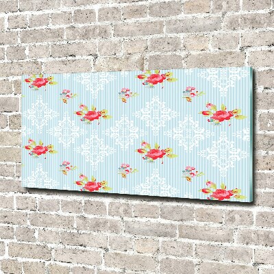 Cuadro metacrilato horizontal Rosas y adornos