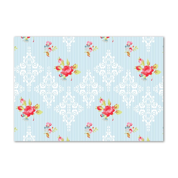 Cuadro metacrilato horizontal Rosas y adornos