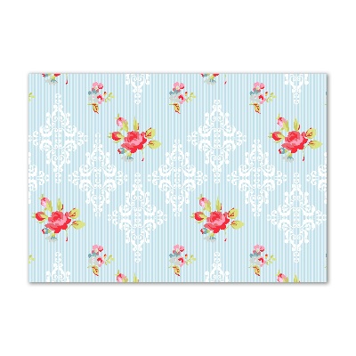 Cuadro metacrilato horizontal Rosas y adornos