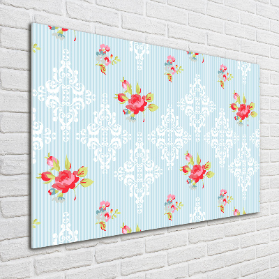 Cuadro metacrilato horizontal Rosas y adornos