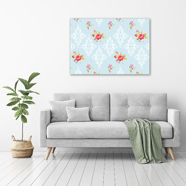 Cuadro metacrilato horizontal Rosas y adornos