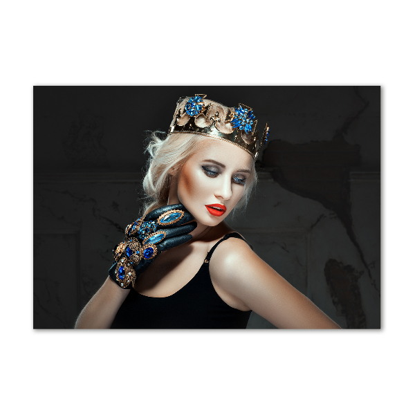 Cuadro metacrilato horizontal Mujer con corona