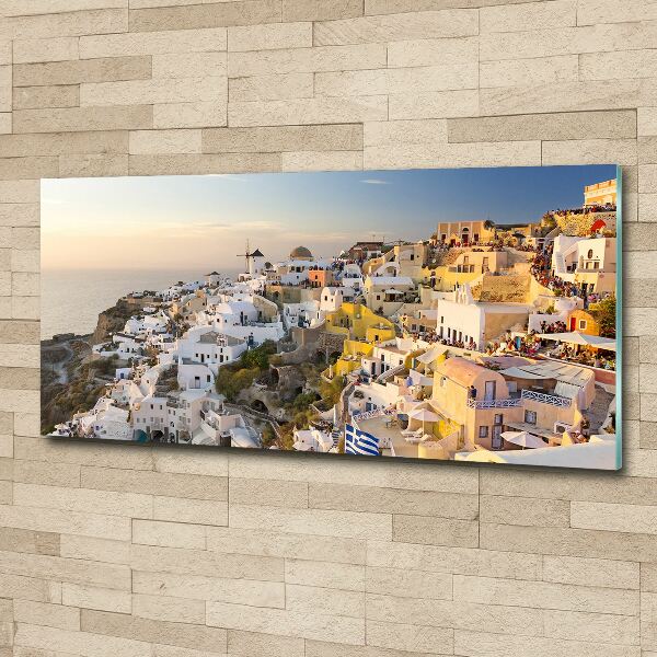 Cuadro acrílico horizontal Santorini Grecia