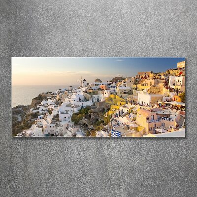 Cuadro acrílico horizontal Santorini Grecia