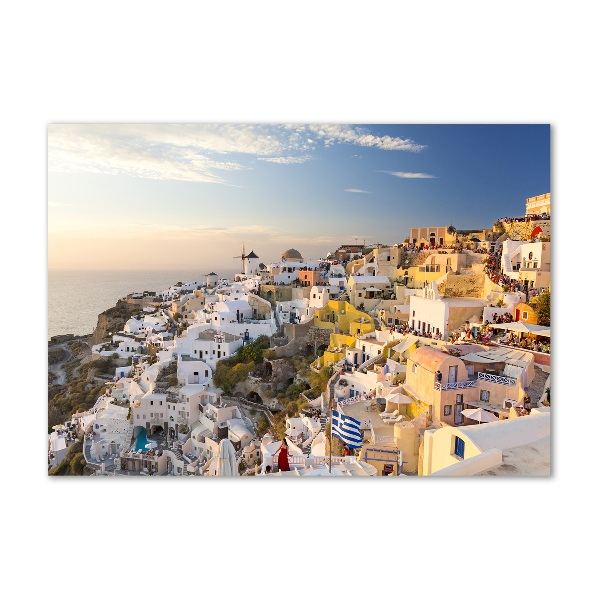 Cuadro acrílico horizontal Santorini Grecia