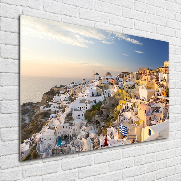Cuadro acrílico horizontal Santorini Grecia