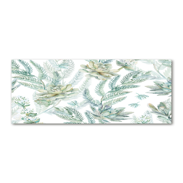 Cuadro metacrilato horizontal Flores y hojas