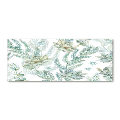 Cuadro metacrilato horizontal Flores y hojas