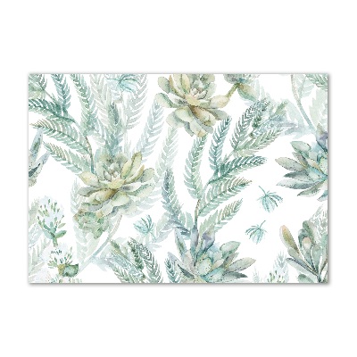 Cuadro metacrilato horizontal Flores y hojas