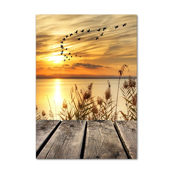 Cuadro decorativo en acrílico brillante vertical Atardecer