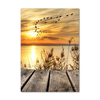 Cuadro decorativo en acrílico brillante vertical Atardecer