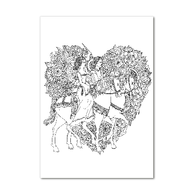 Cuadro de metacrilato moderno efecto cristal vertical Mujer y hombre