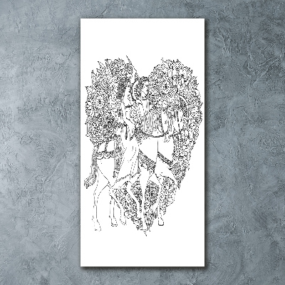 Cuadro de metacrilato moderno efecto cristal vertical Mujer y hombre