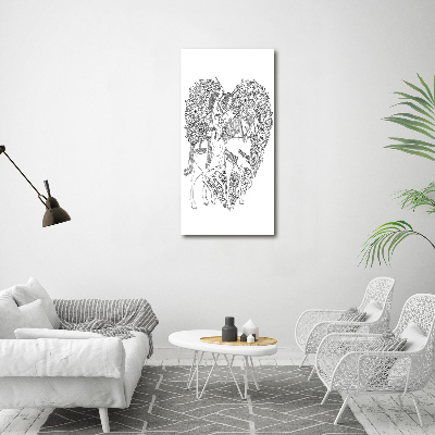 Cuadro de metacrilato moderno efecto cristal vertical Mujer y hombre