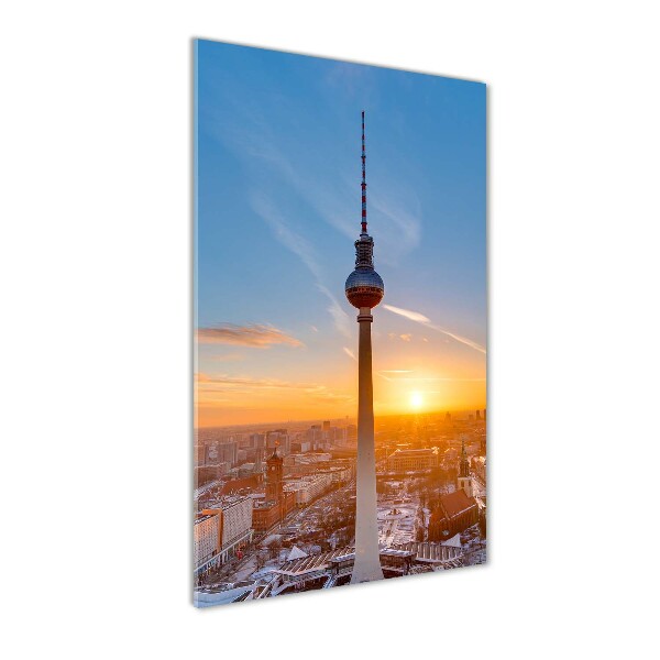 Cuadro decorativo en acrílico brillante vertical Torre de televisión