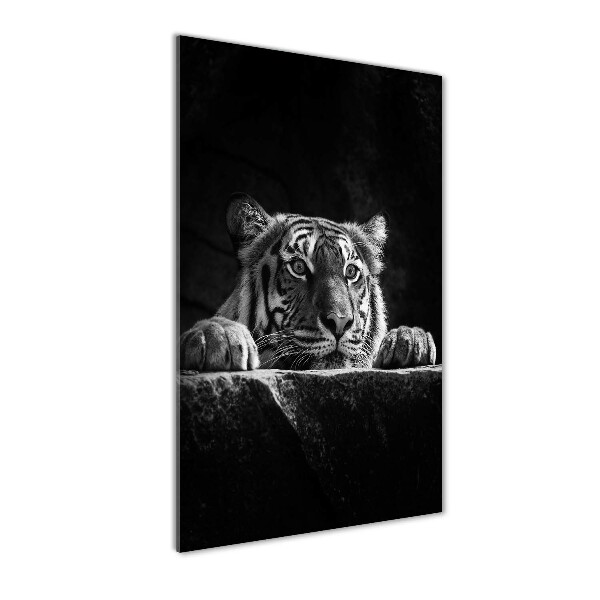 Cuadro decorativo en acrílico brillante vertical Tigre
